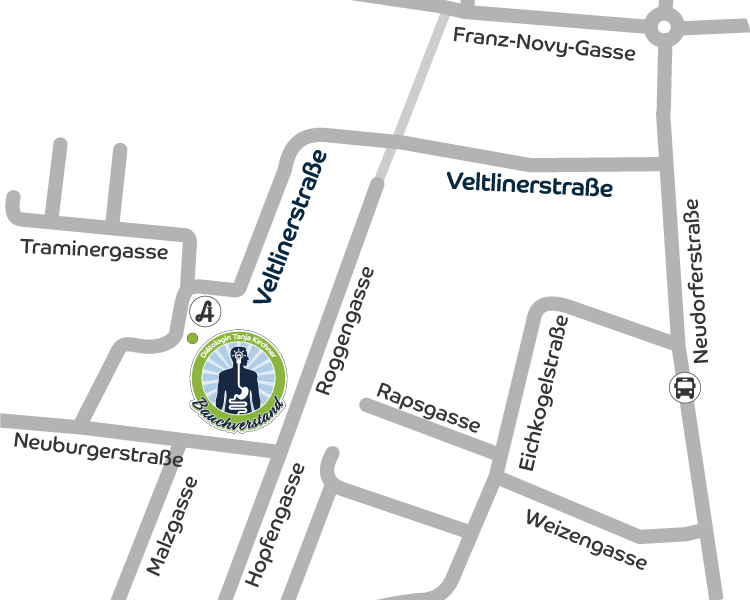 Lageplen meiner Praxis in Guntramsdorf