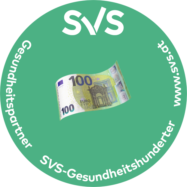 SVS Logo mit dem Gesundheitshunderter